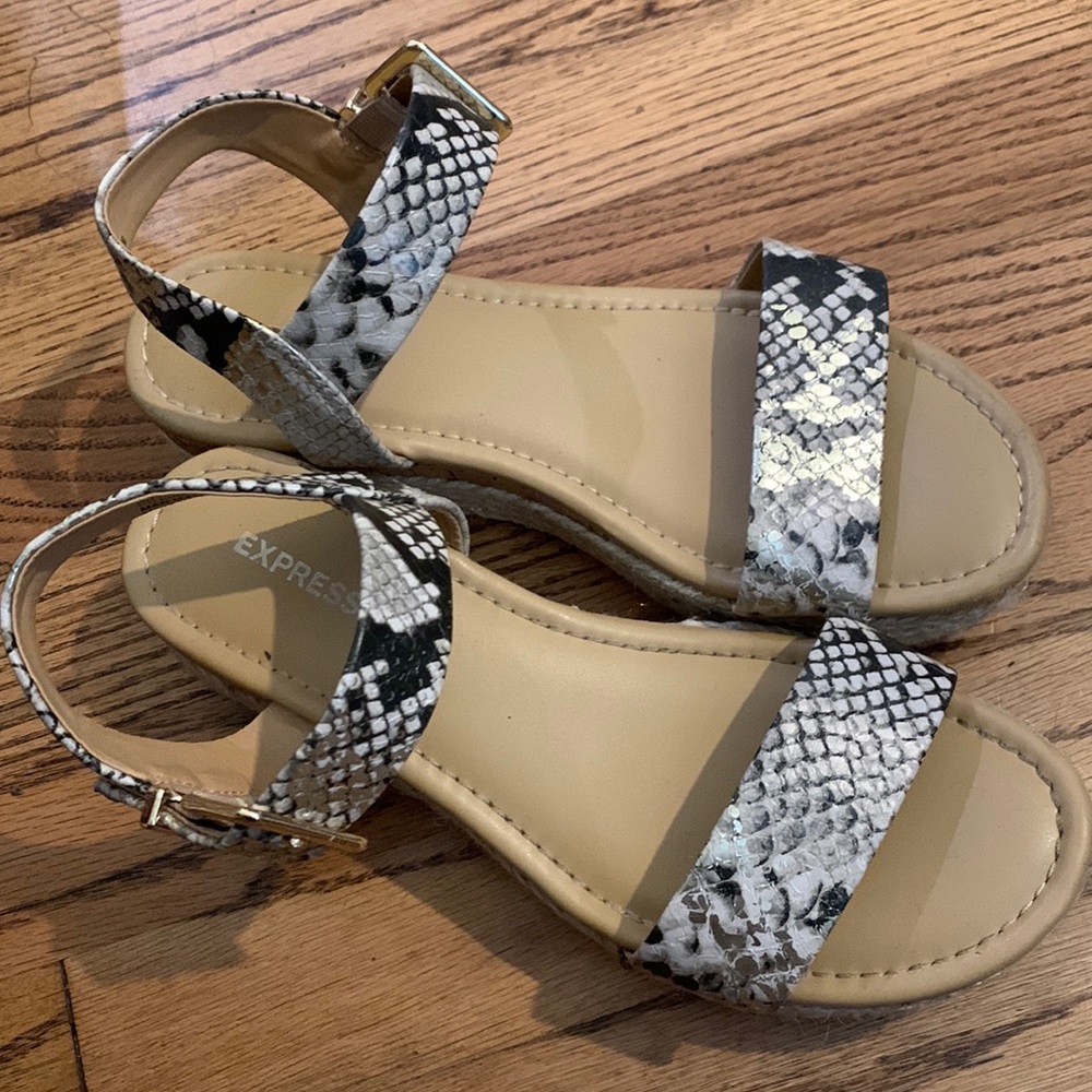 Snake print sandals